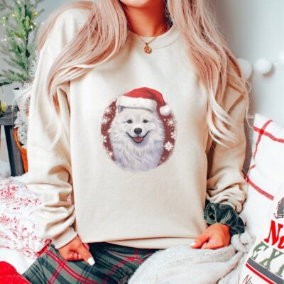 Samoyed Santa Hat Sweatshirt