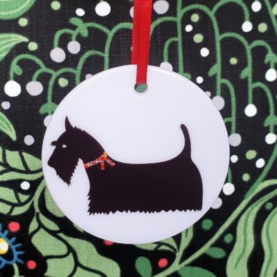 Scottish Terrier Ceramic Hanging Ornament