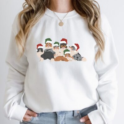 Sheltie Christmas Hat Sweatshirt