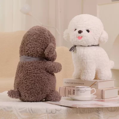 Tongue Out Stuffed Dog Bichon Frise Doll Plush