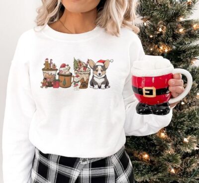 Tri Color Corgi Christmas Sweatshirt