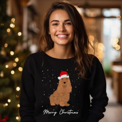 Unisex Festive Cocker Spaniel Sweatshirt