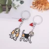 kf H4d0988230275412bb94e880eb6a18b043 Jewelry Basset Hound terrier dog keychains Animal key ring pet dogs heart Tag key men gift - Dog Gifts Store