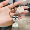 kf H9b679aa12b97453ea5eeeb581a951412x Simulation Dog Keychain Bichon Frise Schnauzer Pet Key Chains Holder Purse for Women Car Keyring Bag - Dog Gifts Store