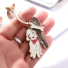 kf HTB1HzaljCMmBKNjSZTEq6ysKpXax Bedlington Terrier Keychain Key Rings For Car Metal Alloy Pet Dog Pendant Bag Charm Men Women - Dog Gifts Store