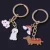 kf S4a61257934e14401b54aecb4e9d275f1V Keychain For Women Car Pendant Colorful Bag Dog Key Chain 2023 New Enamel Accessory Jewelry Friends - Dog Gifts Store