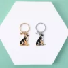 kf S591ee5130ad440caaf1299ce830a4e25G Fashion Pet German shepherd dog Keychain gift Pendant Animal Bell Enamel Keyring Women Bag Jewelry Girls - Dog Gifts Store