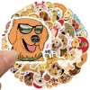 kf S6dedcff2b7fc4eb994ba98665c217185H 50pcs Cute Cartoon Golden Retriever Animals Dog Stickers For Luggage Laptop Guitar Vinyl Waterproof Graffiti Phone - Dog Gifts Store