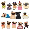 kf S94220b0a1e394cfb9334dd8eddad7586g V1767 13 PCS Car Sticker Pug Dog Pet Animal Waterproof Vinyl Decal Car Accessories Decor Pegatinas - Dog Gifts Store