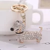 kf S9702b7d538b54c9dae1fb248c708190fW Bling Dog Lovely Dachshund Keychain Handbag Purse Pendant Car Holder Key Ring Jewelry - Dog Gifts Store