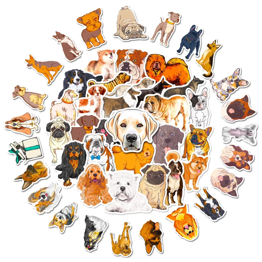 kf S9ba3c3c824be417e9933421e306dda25y 10 30 50Pcs Dogs Stickers Decal For Snowboard Laptop Luggage Car Fridge DIY Styling Vinyl Home - Dog Gifts Store