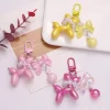 kf Sd3e2cf9255c3452496517a6f457aa726h Creative Colorful Acrylic Balloon Dog Keychain Pearl Bowknot Puppy Key Chain for Women Bag Charms Accessories - Dog Gifts Store